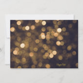 ブラックモダン金ゴールド企業のホリデーパーティー 招待状 (裏面)