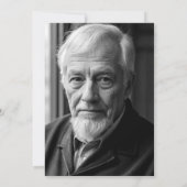 ブラックモダン金ゴールド100番目の誕生日サプライズパーティー 招待状 (裏面)