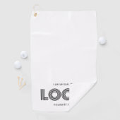 ブラックモダン長方形ロゴプロモーション ゴルフタオル (インサイチュ)