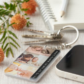 ブラックモダン3フォトコラージュfor Grandpa キーホルダー (正面右)