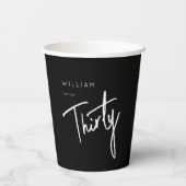 ブラックモダン30th30th誕生日パーティー 紙コップ (裏面)