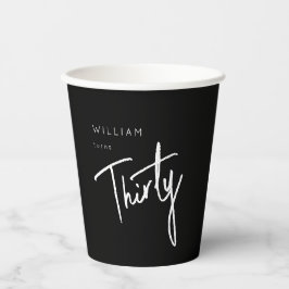ブラックモダン30th30th誕生日パーティー 紙コップ