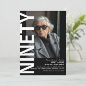 ブラックモダン90th誕生日パーティー 招待状 (スタンド正面)