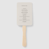 ブラックモダン&アイボリーミニマル結婚式 プログラム ハンドファン (裏面)