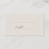 ブラックモダン&アイボリーモノグラムミニマル結婚リスト プレイスカード (裏面)