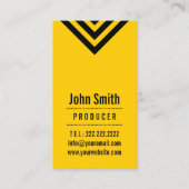 ブラックモダン&イエロープロデューサー名刺 名刺 (正面)