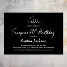 ブラックモダン・サプライズ60thバースデーパーティー