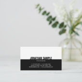 ブラックモダン&ホワイトシンプルトレンディー 名刺 (スタンド正面)