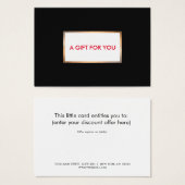 ブラックモダン&金ゴールドホリデーギフトカード (正面&裏面)