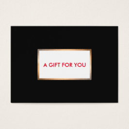 ブラックモダン&金ゴールドホリデーギフトカード