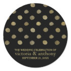 ブラックモダン&金ゴールド水玉模様結婚式の引き出物