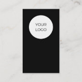 ブラックモダンQRコードソーシャルメディアの名刺 コーリングカード (裏面)