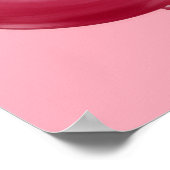 ブラックモデルハイファッション女性美しいピンク ポスター (角)