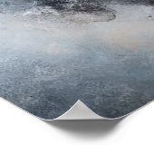 ブラックモデルハイファッション女性美しいフローラ ポスター (角)