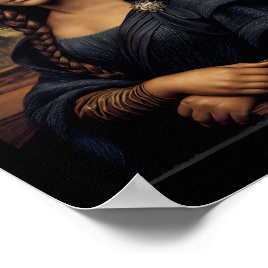 ブラックモナリサブラックヒストリーアフリカクイーン ポスター (角)