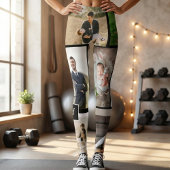 ブラックモノグラムと9フォトカスタムコラージュレギンス レギンス