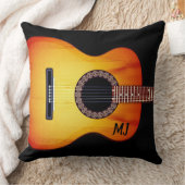 ブラックモノグラムのアコースティックギター クッション (ブランケット)