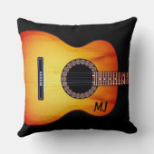 ブラックモノグラムのアコースティックギター クッション (裏面)