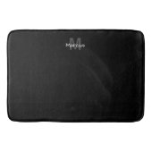 ブラックモノグラムのシック バスマット (正面)