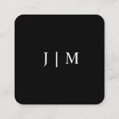 ブラックモノグラムの結婚式お礼カード エンクロージャーカード (裏面)