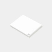 ブラックモノグラムイニシャルシンプル ポストイット (アングル)