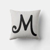 ブラックモノグラムオンシルバーグレー クッション (裏面)