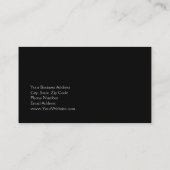 ブラックモノグラムスクリプトメイクアップアーティスト名刺 名刺 (裏面)