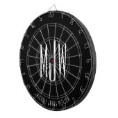 ブラックモノグラムモダンクラシック ダーツボード (正面右)