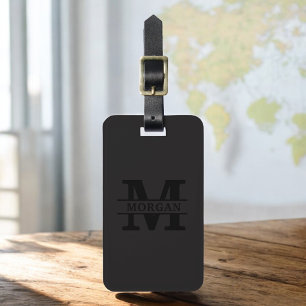 ブラックモノグラムモダンミニマル主義者 ラゲッジタグ