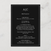 ブラックモノグラム結婚の詳細エンクロージャカード エンクロージャーカード (正面)