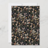 ブラックモノグラム結婚式招待状 招待状 (裏面)