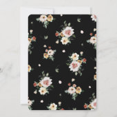 ブラックモノグラム結婚式招待状 招待状 (裏面)