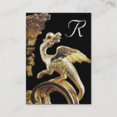 ブラックモノグラム金ゴールドメタリックの金龍 名刺 (裏面)