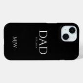 ブラックモノグラム Dad Established Case-Mate iPhoneケース (裏面 (横))
