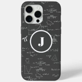 ブラックモノグラムJ数学ギーク代数 iPhone 15 PRO MAXケース