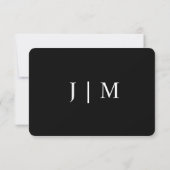 ブラックモノグラ結婚ムサンキューカード サンキューカード (裏面)