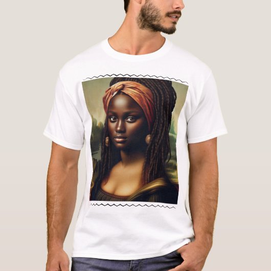 ブラックモモダンナ・リサの声明Tシャツ Tシャツ (正面)