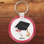 ブラックモルタルとディプロマキーチェーン キーホルダー (正面)