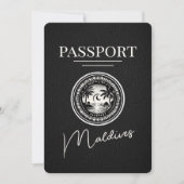 ブラックモルディブのパスポート日付を保存 セーブザデート (正面)