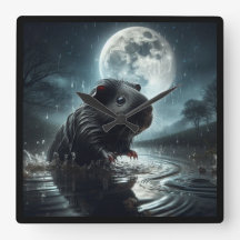 ブラックモルモット時計