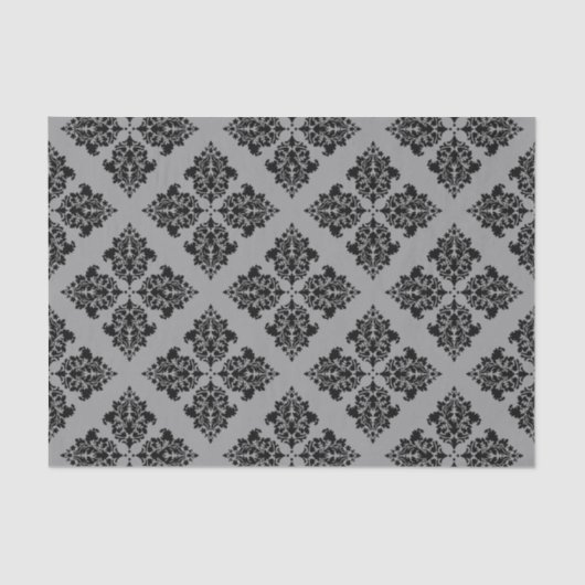 ブラックモロッコダマスク 薄葉紙 (正面)