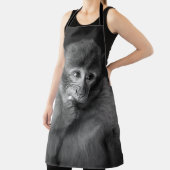 ブラックモンキーの浅焦点撮影 エプロン (インサイチュ)