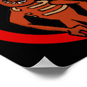 ブラックモンスターホラーゲームドアハロウィンカスタム ポスター (角)