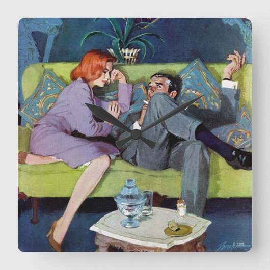 ブラックモンテの最後の襲撃 スクエア壁時計 (正面)