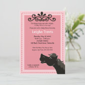 ブラックモーガンホースガール5x7ベビーシャワー招待状 招待状 (スタンド正面)