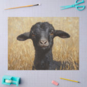 ブラックヤギ小麦絵を描畑のデコペ 薄葉紙 (クラフト)