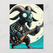ブラックヤギ遊のギター満月 ポストカード (正面)