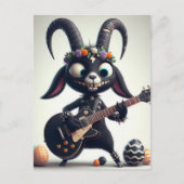 ブラックヤギ遊ズギターハッピーイースター ポストカード (正面)