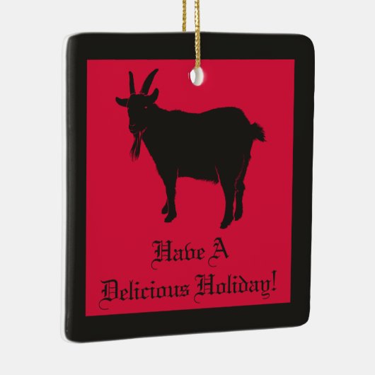 ブラックヤギ黒フィリップデリシャス セラミックオーナメント (右)