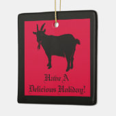 ブラックヤギ黒フィリップデリシャス セラミックオーナメント (左)